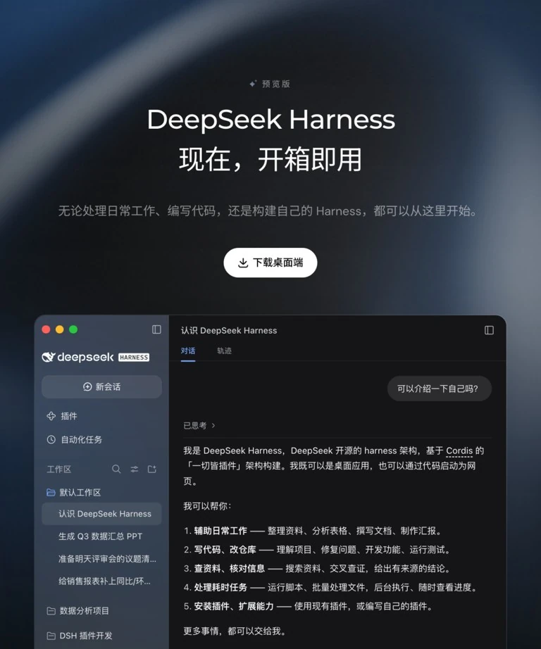 DeepSeek 网页对话画面